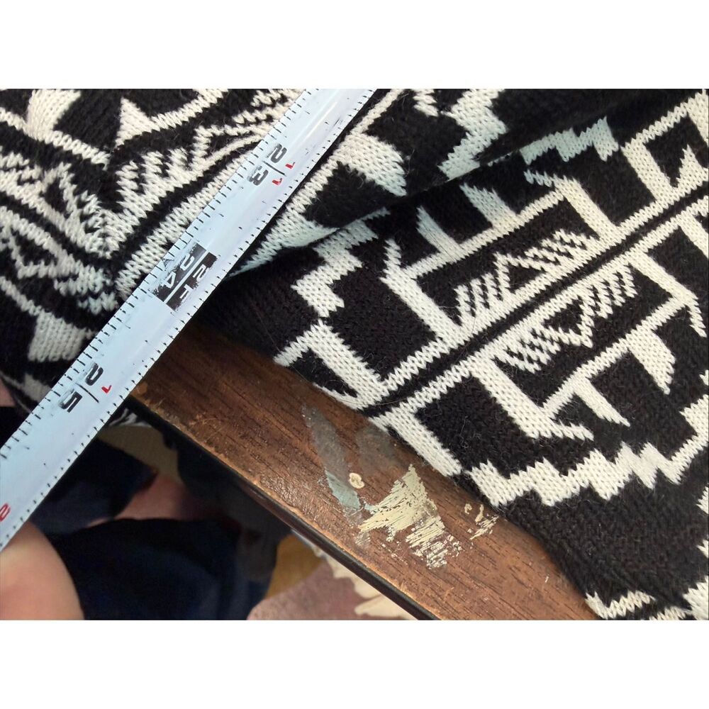 Allegra Black and White Tribal print Open Cardigan Sweater women’s Plus Size 3X - Picture 7 of 8